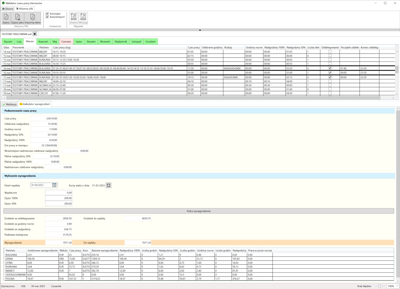 Driver Worktime Calculator screenshot 2